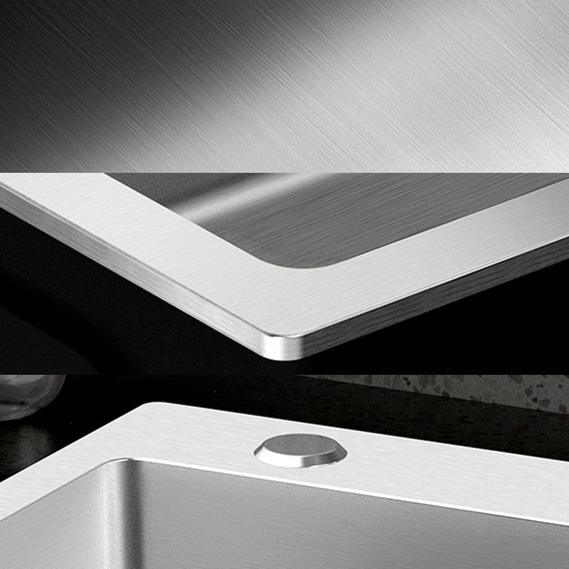 Classic Style Kitchen Sink Stainless Steel 3 Holes Kitchen Sink with Drain Strainer Kit Clearhalo 'Home Improvement' 'home_improvement' 'home_improvement_kitchen_sinks' 'Kitchen Remodel & Kitchen Fixtures' 'Kitchen Sinks & Faucet Components' 'Kitchen Sinks' 'kitchen_sinks' 1200x1200_defc7eca-9430-4603-9384-d9ab884616c2