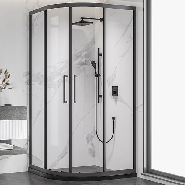 Full Frame Double Sliding Shower Door Tempered Glass Shower Screen Clearhalo 'Bathroom Remodel & Bathroom Fixtures' 'Home Improvement' 'home_improvement' 'home_improvement_shower_tub_doors' 'Shower and Tub Doors' 'shower_tub_doors' 'Showers & Bathtubs' 1200x1200_df1c7a1c-eba2-4f46-93ad-62b1c84f6fe0