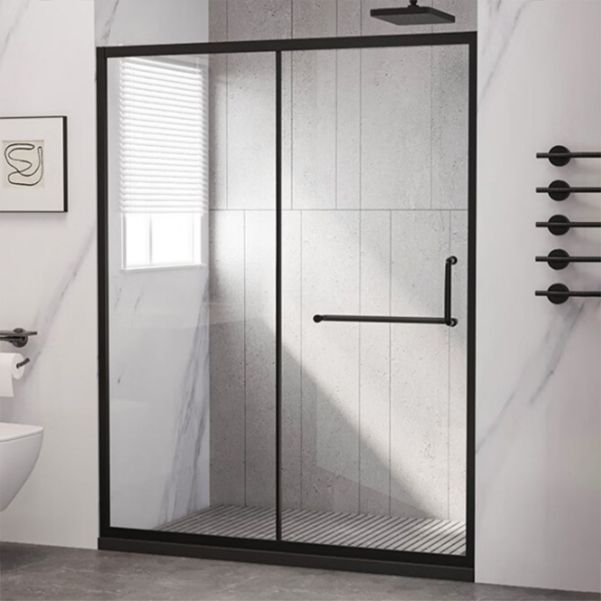 Single Sliding Framed 74.8" H Shower Bath Door Modern Tempered Shower Door Clearhalo 'Bathroom Remodel & Bathroom Fixtures' 'Home Improvement' 'home_improvement' 'home_improvement_shower_tub_doors' 'Shower and Tub Doors' 'shower_tub_doors' 'Showers & Bathtubs' 1200x1200_df20143f-a4c6-4627-98d6-2149e56f90ca