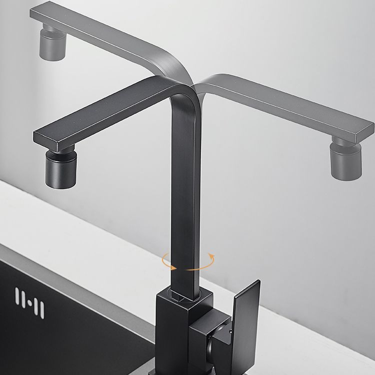 Modern Spring Spout Water Filler One Handle High Arch Meta Kitchen Faucet Clearhalo 'Home Improvement' 'home_improvement' 'home_improvement_kitchen_faucets' 'Kitchen Faucets' 'Kitchen Remodel & Kitchen Fixtures' 'Kitchen Sinks & Faucet Components' 'kitchen_faucets' 1200x1200_df2347c1-765a-4581-9531-d730d7a2d23f