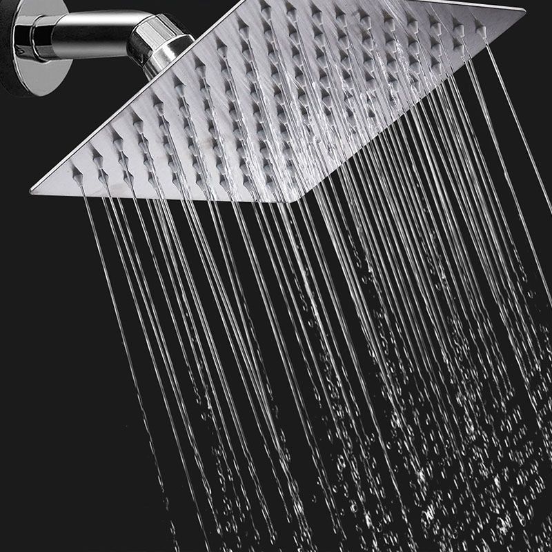 Shower Head Square Wall Mounted Raining Jet Stainless Shower Head Clearhalo 'Bathroom Remodel & Bathroom Fixtures' 'Home Improvement' 'home_improvement' 'home_improvement_shower_heads' 'Shower Heads' 'shower_heads' 'Showers & Bathtubs Plumbing' 'Showers & Bathtubs' 1200x1200_df391792-1a0f-46ec-93c1-e8ceb187d3f4