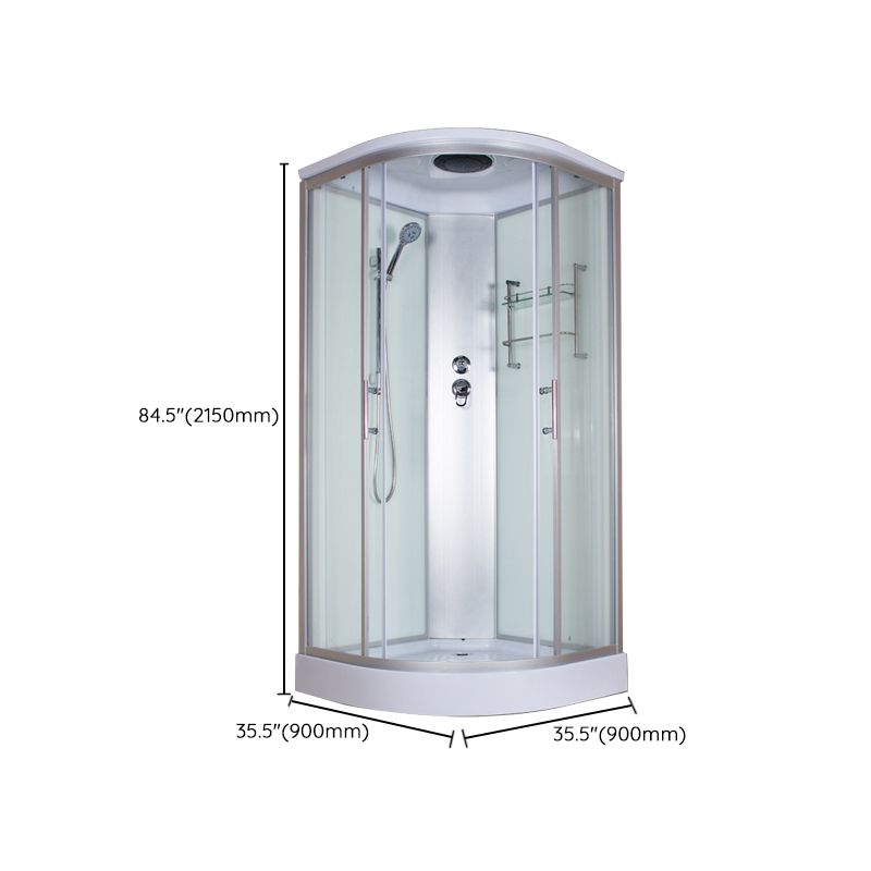 Round Semi-Frameless Shower Stall Corner Tempered Glass Shower Stall Clearhalo 'Bathroom Remodel & Bathroom Fixtures' 'Home Improvement' 'home_improvement' 'home_improvement_shower_stalls_enclosures' 'Shower Stalls & Enclosures' 'shower_stalls_enclosures' 'Showers & Bathtubs' 1200x1200_df4c6fc9-bc8e-4e29-8bc7-1b7a2021e794