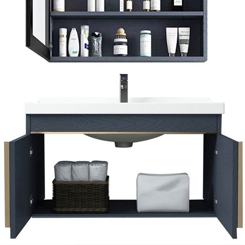 Modern Sink Vanity Metal Color Block Mount Bathroom Vanity Cabinet Clearhalo 'Bathroom Remodel & Bathroom Fixtures' 'Bathroom Vanities' 'bathroom_vanities' 'Home Improvement' 'home_improvement' 'home_improvement_bathroom_vanities' 1200x1200_df53578c-cb2f-44f6-a603-3fd1de29dda5