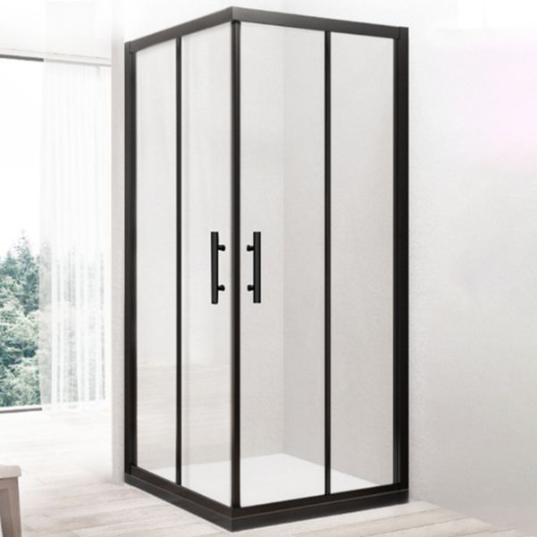 Double Sliding Shower Enclosure Framed Clear Tempered Glass Shower Enclosure Clearhalo 'Bathroom Remodel & Bathroom Fixtures' 'Home Improvement' 'home_improvement' 'home_improvement_shower_stalls_enclosures' 'Shower Stalls & Enclosures' 'shower_stalls_enclosures' 'Showers & Bathtubs' 1200x1200_dfbbf163-f0df-4552-8e9d-b4136a61661e