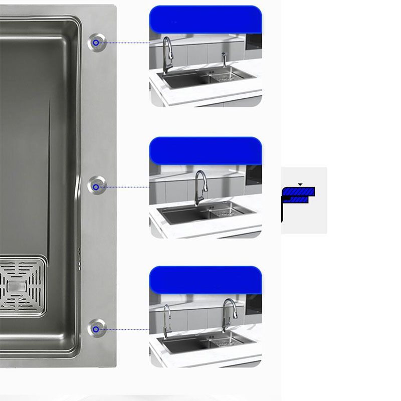 Modern Kitchen Sink Stainless Steel with Drain Assembly and Strainer Workstation Sink Clearhalo 'Home Improvement' 'home_improvement' 'home_improvement_kitchen_sinks' 'Kitchen Remodel & Kitchen Fixtures' 'Kitchen Sinks & Faucet Components' 'Kitchen Sinks' 'kitchen_sinks' 1200x1200_dfd477a8-4a43-404e-b1b2-9e1db9971308