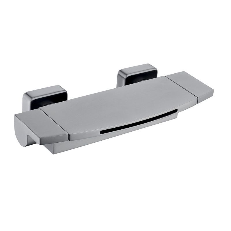 Waterfall Bathtub Faucet Wall Mounted Bathroom Faucet with Two Handle Clearhalo 'Bathroom Remodel & Bathroom Fixtures' 'Bathtub Faucets' 'bathtub_faucets' 'Home Improvement' 'home_improvement' 'home_improvement_bathtub_faucets' 1200x1200_dfd6245a-24d9-4ea3-b7cf-b58194acb11e