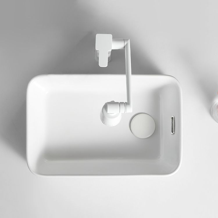 Modern Bathroom Sink Porcelain Solid Color Rectangular Vessel Bathroom Sink Clearhalo 'Bathroom Remodel & Bathroom Fixtures' 'Bathroom Sinks & Faucet Components' 'Bathroom Sinks' 'bathroom_sink' 'Home Improvement' 'home_improvement' 'home_improvement_bathroom_sink' 1200x1200_e0124f78-8c59-4ea5-81c6-2adcc07cc1a9