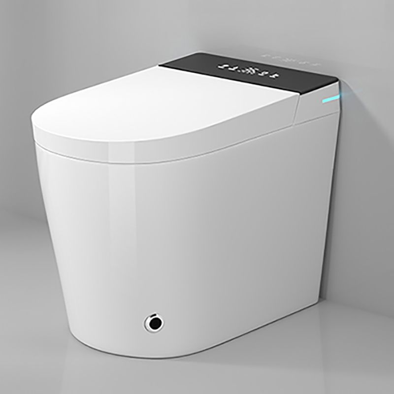 White All-In-One Smart Toilet Seat with Wireless Remote Control - Clearhalo