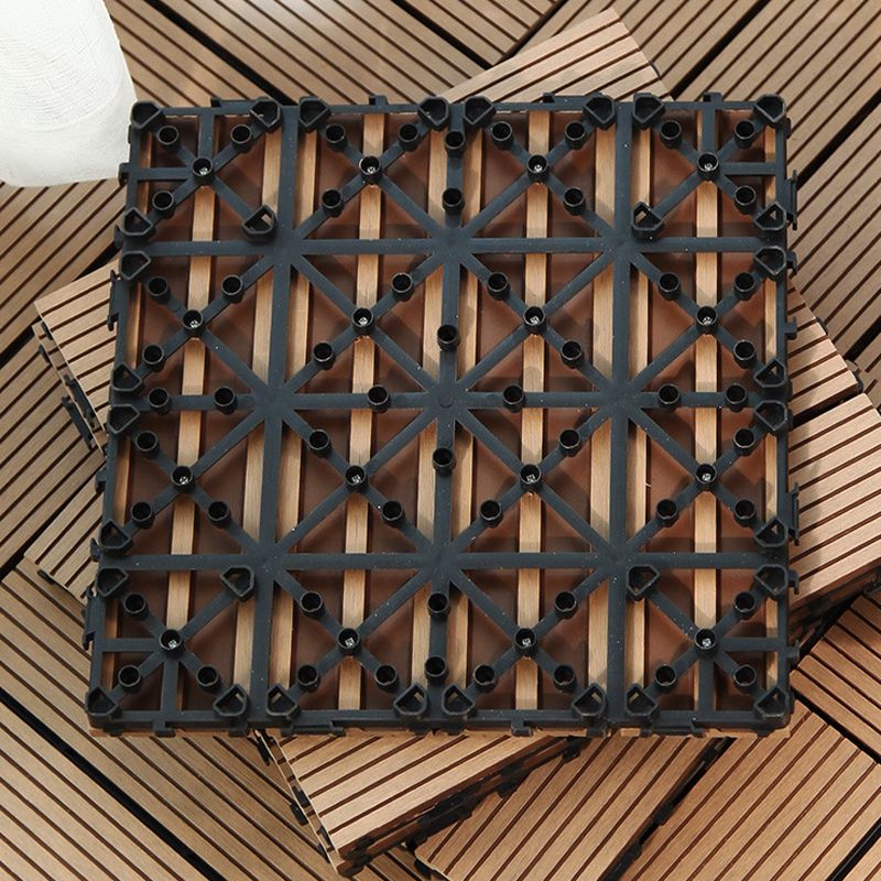 12" X 12" PVC 6-Slat Square Patio Tiles Snap Fit Installation Outdoor Flooring Tiles Clearhalo 'Home Improvement' 'home_improvement' 'home_improvement_outdoor_deck_tiles_planks' 'Outdoor Deck Tiles & Planks' 'Outdoor Flooring & Tile' 'Outdoor Remodel' 'outdoor_deck_tiles_planks' 1200x1200_e020e8b5-d031-4aef-83be-4e9161c0523a