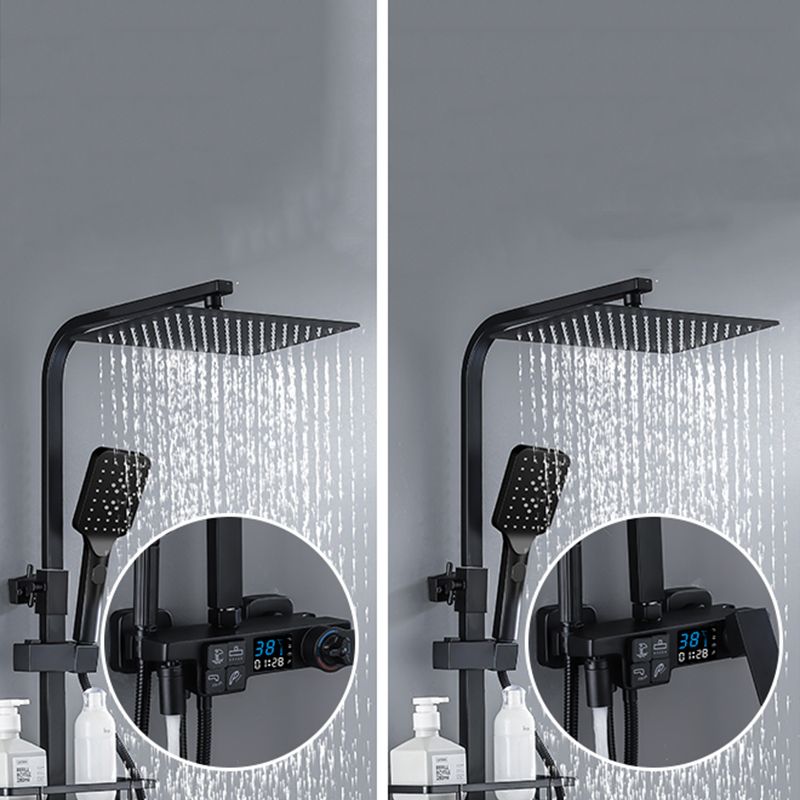 Modern Shower System Slide Bar Handheld Shower Head Wall Mounted Shower Set Clearhalo 'Bathroom Remodel & Bathroom Fixtures' 'Home Improvement' 'home_improvement' 'home_improvement_shower_faucets' 'Shower Faucets & Systems' 'shower_faucets' 'Showers & Bathtubs Plumbing' 'Showers & Bathtubs' 1200x1200_e029a01a-a5e0-45de-a9ee-7b978d6959d8