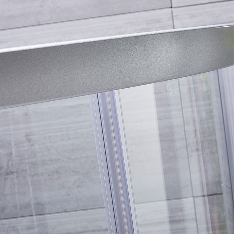 Corner Round Shower Kit Tempered Glass Double Sliding Shower Kit Clearhalo 'Bathroom Remodel & Bathroom Fixtures' 'Home Improvement' 'home_improvement' 'home_improvement_shower_stalls_enclosures' 'Shower Stalls & Enclosures' 'shower_stalls_enclosures' 'Showers & Bathtubs' 1200x1200_e04122a8-636e-4156-92de-1d140e1d4868