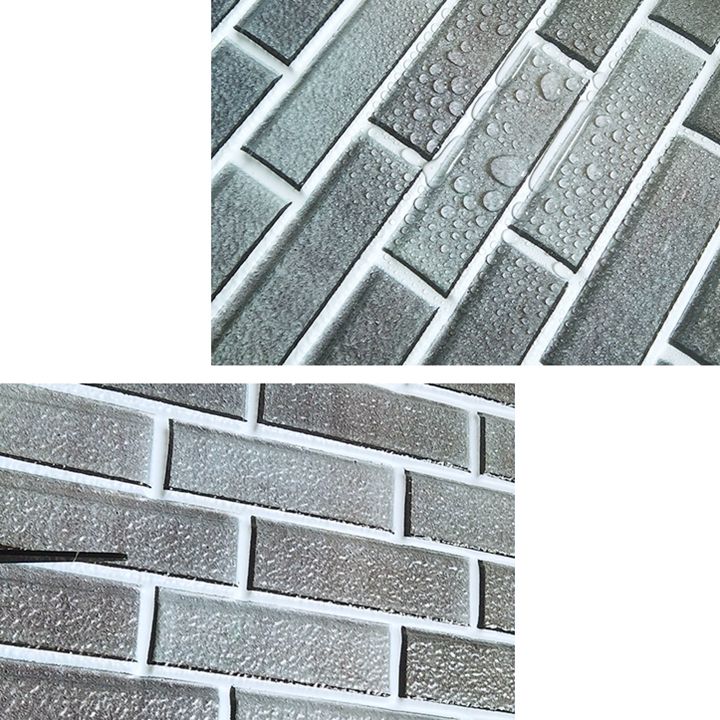 Modern Wall Panel Peel and Stick Brick Print Waterproof Wall Paneling Clearhalo 'Flooring 'Home Improvement' 'home_improvement' 'home_improvement_wall_paneling' 'Wall Paneling' 'wall_paneling' 'Walls & Ceilings' Walls and Ceiling' 1200x1200_e054237f-bac7-4750-9b29-0cbc64798ae7