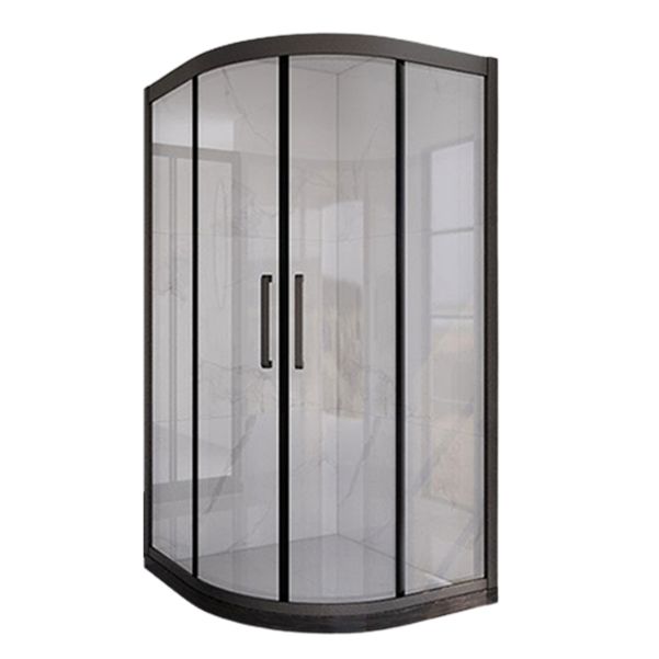 Black 304 Stainless Steel Shower Enclosure Clear Round Shower Stall Clearhalo 'Bathroom Remodel & Bathroom Fixtures' 'Home Improvement' 'home_improvement' 'home_improvement_shower_stalls_enclosures' 'Shower Stalls & Enclosures' 'shower_stalls_enclosures' 'Showers & Bathtubs' 1200x1200_e0641410-7e41-4508-9af0-39751381d135