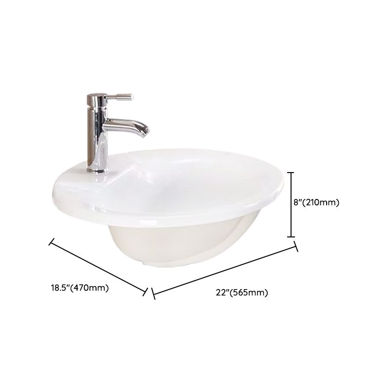 Oval Undermount Bathroom Sink Porcelain Shut-Off Valve Included Bathroom Sink Clearhalo 'Bathroom Remodel & Bathroom Fixtures' 'Bathroom Sinks & Faucet Components' 'Bathroom Sinks' 'bathroom_sink' 'Home Improvement' 'home_improvement' 'home_improvement_bathroom_sink' 1200x1200_e076d276-3f91-45da-84d6-2d073bf56e37