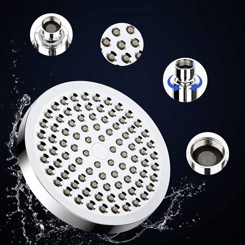 Modern Standard Double Shower Set Round Metal Adjustable Spray Pattern Showerhead Clearhalo 'Bathroom Remodel & Bathroom Fixtures' 'Home Improvement' 'home_improvement' 'home_improvement_shower_heads' 'Shower Heads' 'shower_heads' 'Showers & Bathtubs Plumbing' 'Showers & Bathtubs' 1200x1200_e07cfd0c-9786-403c-a258-5c4019750dfc
