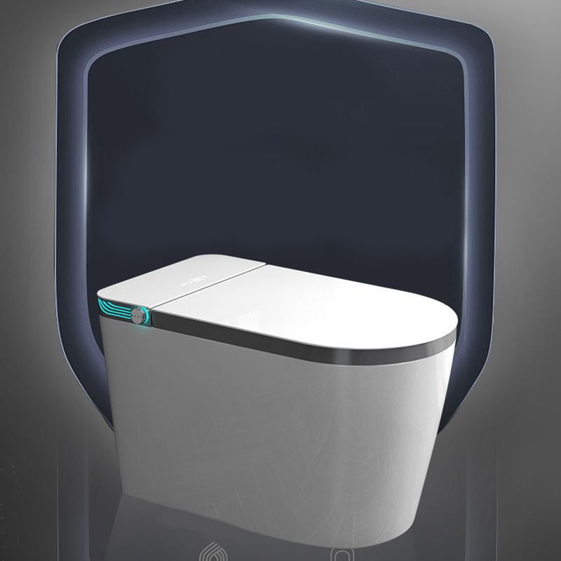 White Finish Elongated Floor Mount Bidet with Foot Sensor and Heated Seat Clearhalo 'Bathroom Remodel & Bathroom Fixtures' 'Bidets' 'Home Improvement' 'home_improvement' 'home_improvement_bidets' 'Toilets & Bidets' 1200x1200_e07ec2f3-ccee-47e3-8e11-cdf0079ecb23