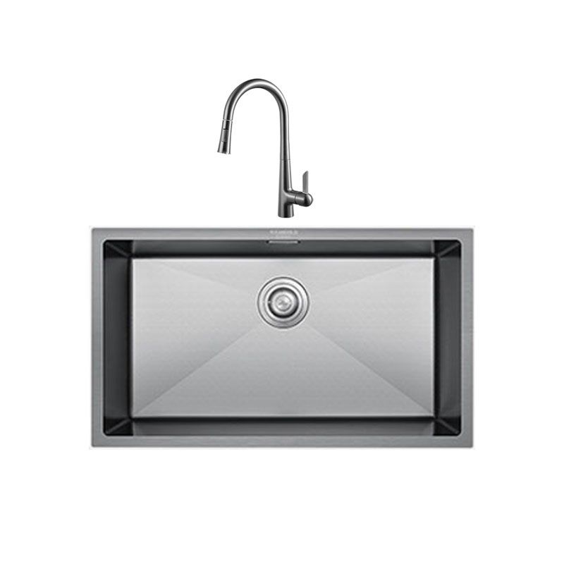 Contemporary Style Kitchen Sink Stainless Steel Kitchen Sink with Basket Strainer Clearhalo 'Home Improvement' 'home_improvement' 'home_improvement_kitchen_sinks' 'Kitchen Remodel & Kitchen Fixtures' 'Kitchen Sinks & Faucet Components' 'Kitchen Sinks' 'kitchen_sinks' 1200x1200_e08deba4-69d4-4399-aa29-285826c128c1