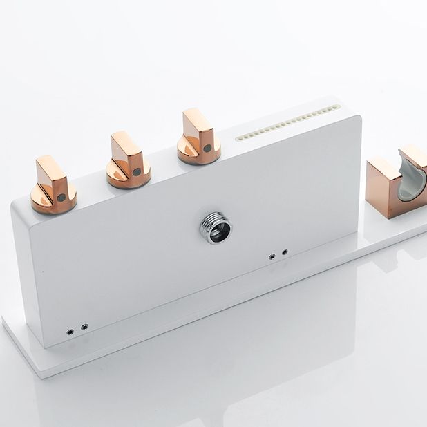 Wall Mount Tub Filler Modern Brass Triple Knob Handle Waterfall Tub Filler with Handshower Clearhalo 'Bathroom Remodel & Bathroom Fixtures' 'Bathtub Faucets' 'bathtub_faucets' 'Home Improvement' 'home_improvement' 'home_improvement_bathtub_faucets' 1200x1200_e09160e0-8575-414f-9510-c388848f6af0