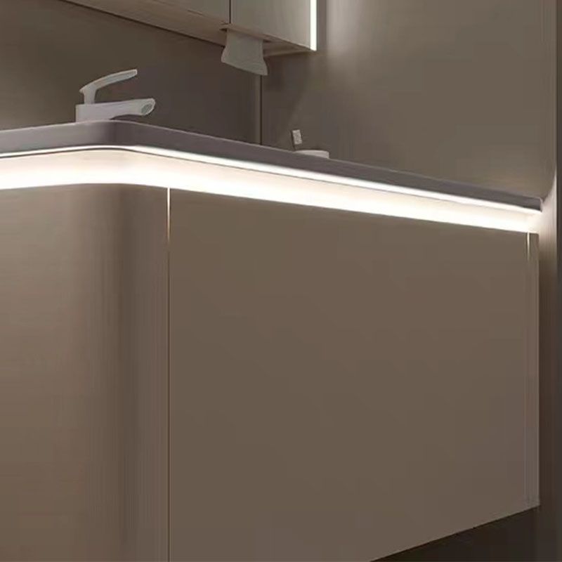 Wall Mount Modern Bathroom Sink Vanity with Mirror Faucet Sink Clearhalo 'Bathroom Remodel & Bathroom Fixtures' 'Bathroom Vanities' 'bathroom_vanities' 'Home Improvement' 'home_improvement' 'home_improvement_bathroom_vanities' 1200x1200_e0b040fc-64e7-4f9d-a891-797aa36e1634