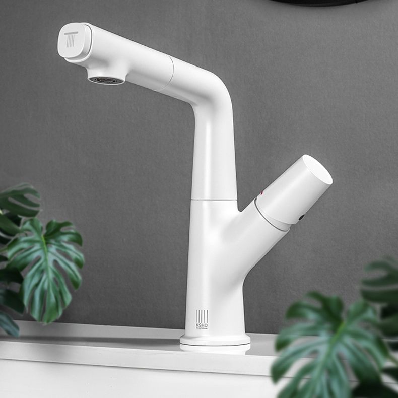 Modern Style Kitchen Faucet Copper Knob Handle 1-Hole Kitchen Faucet Clearhalo 'Home Improvement' 'home_improvement' 'home_improvement_kitchen_faucets' 'Kitchen Faucets' 'Kitchen Remodel & Kitchen Fixtures' 'Kitchen Sinks & Faucet Components' 'kitchen_faucets' 1200x1200_e0bd7e3a-7bc8-4949-83dc-0e16f5d6ac1e