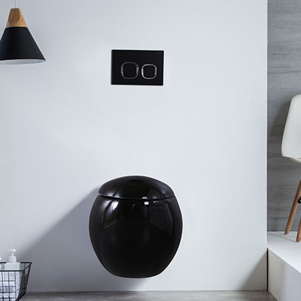 Contemporary Flush Toilet Round One Piece Toilet Wall Mount Porcelain Toilet Clearhalo 'Bathroom Remodel & Bathroom Fixtures' 'Home Improvement' 'home_improvement' 'home_improvement_toilets' 'Toilets & Bidets' 'Toilets' 1200x1200_e0e7291a-b6d8-4bc3-a071-0d208f896ae0