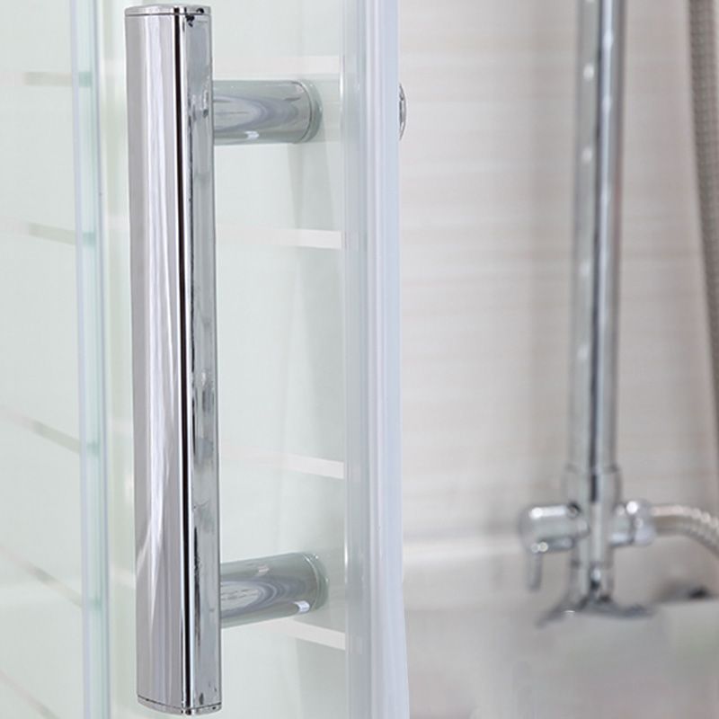 Semi-Frameless Shower Bath Door Double Sliding Shower Doors Patterned Clearhalo 'Bathroom Remodel & Bathroom Fixtures' 'Home Improvement' 'home_improvement' 'home_improvement_shower_tub_doors' 'Shower and Tub Doors' 'shower_tub_doors' 'Showers & Bathtubs' 1200x1200_e11bcd0e-736c-4739-a4ab-4427b6e6c87d