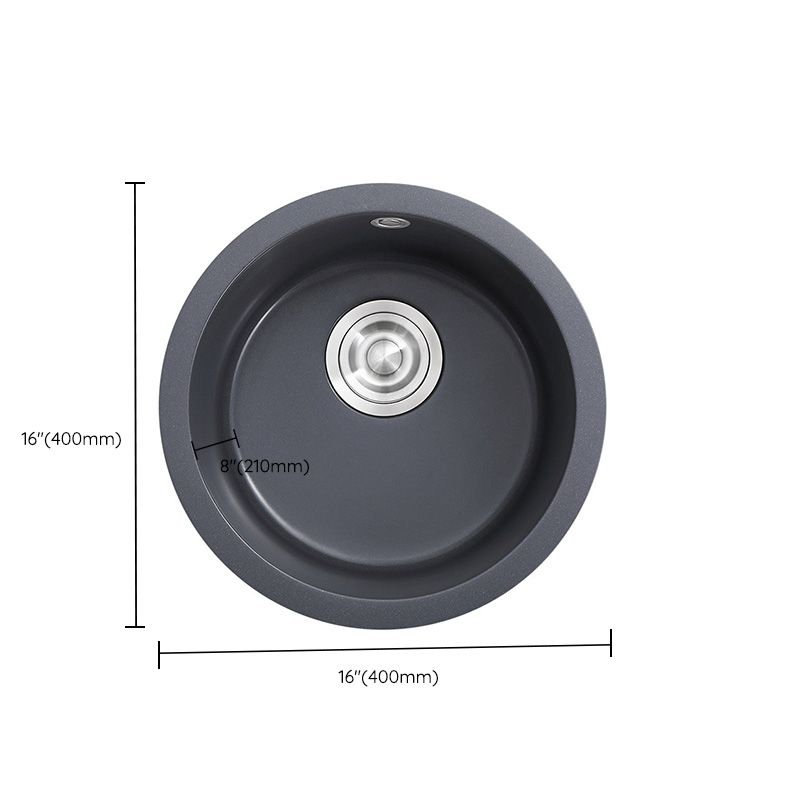 Black Round Kitchen Sink Contemporary Drop-In 1 Holes Single Bowl Sink Clearhalo 'Home Improvement' 'home_improvement' 'home_improvement_kitchen_sinks' 'Kitchen Remodel & Kitchen Fixtures' 'Kitchen Sinks & Faucet Components' 'Kitchen Sinks' 'kitchen_sinks' 1200x1200_e12ec3f8-7b2b-42ec-b316-61bc48f6f242