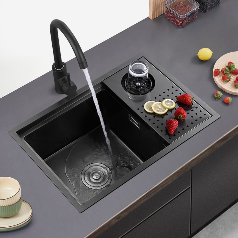 Modern Sink Overflow Hole Single Basin Kitchen Sink with Drain Assembly Clearhalo 'Home Improvement' 'home_improvement' 'home_improvement_kitchen_sinks' 'Kitchen Remodel & Kitchen Fixtures' 'Kitchen Sinks & Faucet Components' 'Kitchen Sinks' 'kitchen_sinks' 1200x1200_e12fd625-43a3-46fb-9af7-f2530f4c7ba4