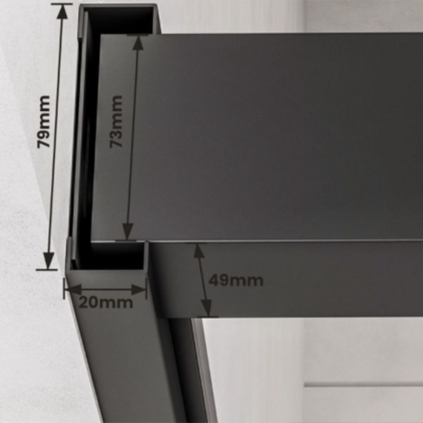 Framed Shower Bath Door Transparent Scratch Resistant Shower Door Clearhalo 'Bathroom Remodel & Bathroom Fixtures' 'Home Improvement' 'home_improvement' 'home_improvement_shower_tub_doors' 'Shower and Tub Doors' 'shower_tub_doors' 'Showers & Bathtubs' 1200x1200_e156fbbe-498a-4c8d-9172-32add1d59715