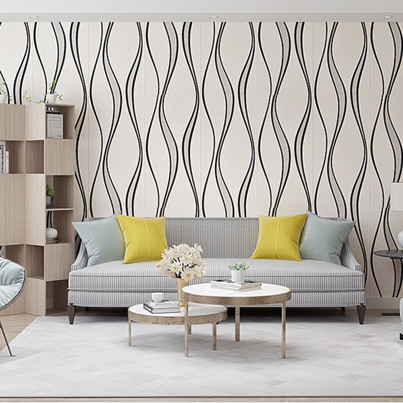 Glam Style Wall Paneling Living Room Peel and Stick 3D Embossed Waterproof Wall Paneling Clearhalo 'Flooring 'Home Improvement' 'home_improvement' 'home_improvement_wall_paneling' 'Wall Paneling' 'wall_paneling' 'Walls & Ceilings' Walls and Ceiling' 1200x1200_e17ff9ca-66bb-4014-9853-3509dce1a22b