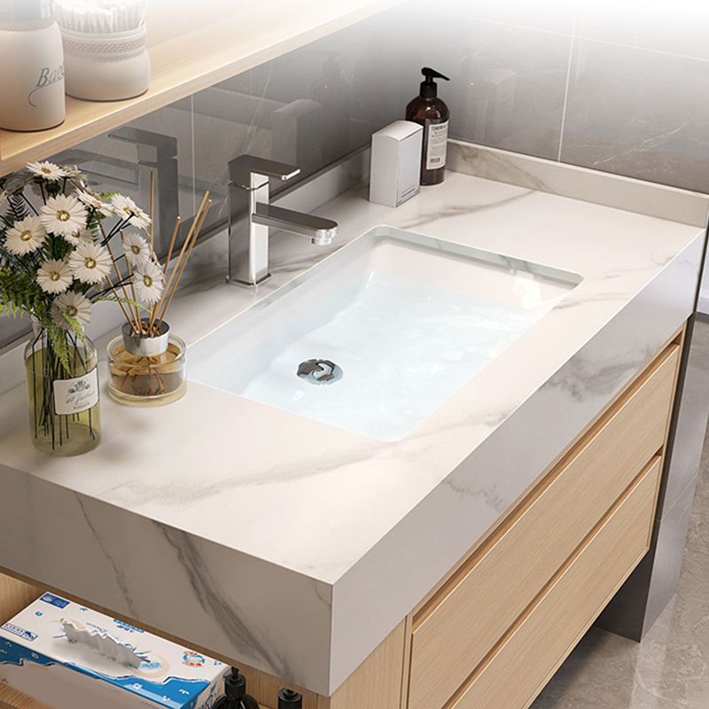 Gorgeous Sink Vanity Wood Wall-Mounted Mirror Cabinet Vanity Cabinet with Storage Shelving Clearhalo 'Bathroom Remodel & Bathroom Fixtures' 'Bathroom Vanities' 'bathroom_vanities' 'Home Improvement' 'home_improvement' 'home_improvement_bathroom_vanities' 1200x1200_e1860700-ed18-4be2-8da1-ff2df26b783f