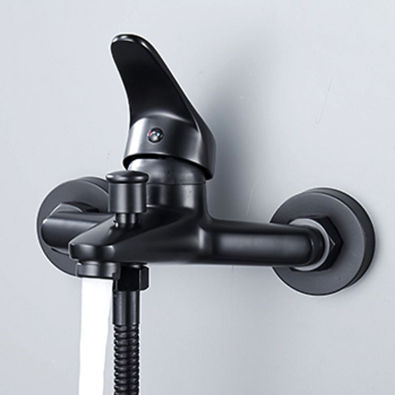 Modern Tub Faucet Lever Handle Wall Mount Fixed Bathtub Faucet Clearhalo 'Bathroom Remodel & Bathroom Fixtures' 'Bathtub Faucets' 'bathtub_faucets' 'Home Improvement' 'home_improvement' 'home_improvement_bathtub_faucets' 1200x1200_e1a9ef56-da5e-40e1-b31a-44575f3494aa
