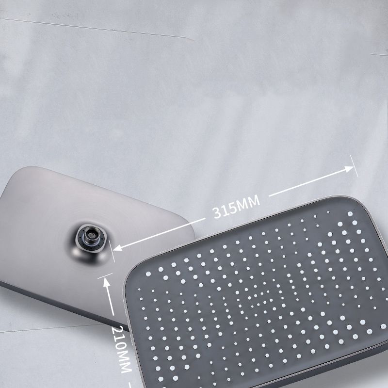 Adjustable Spray Pattern Shower System Valve Included Brass Wall Mounted Shower Combo Clearhalo 'Bathroom Remodel & Bathroom Fixtures' 'Home Improvement' 'home_improvement' 'home_improvement_shower_faucets' 'Shower Faucets & Systems' 'shower_faucets' 'Showers & Bathtubs Plumbing' 'Showers & Bathtubs' 1200x1200_e1b3f910-d383-4f57-980e-b2f664439958