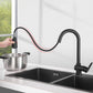 Gooseneck Kitchen Bar Faucet Swivel Spout No Sensor Bar Faucet with Pull down Sprayer Clearhalo 'Home Improvement' 'home_improvement' 'home_improvement_kitchen_faucets' 'Kitchen Faucets' 'Kitchen Remodel & Kitchen Fixtures' 'Kitchen Sinks & Faucet Components' 'kitchen_faucets' 1200x1200_e1b902ff-71fd-4aa5-a1fc-4684a97473ae