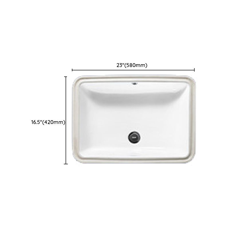 Classic Bathroom Sink Rectangular Vessel Bathroom Sink with Faucet Clearhalo 'Bathroom Remodel & Bathroom Fixtures' 'Bathroom Sinks & Faucet Components' 'Bathroom Sinks' 'bathroom_sink' 'Home Improvement' 'home_improvement' 'home_improvement_bathroom_sink' 1200x1200_e1caf842-e02c-4256-927e-8b08b40988fc