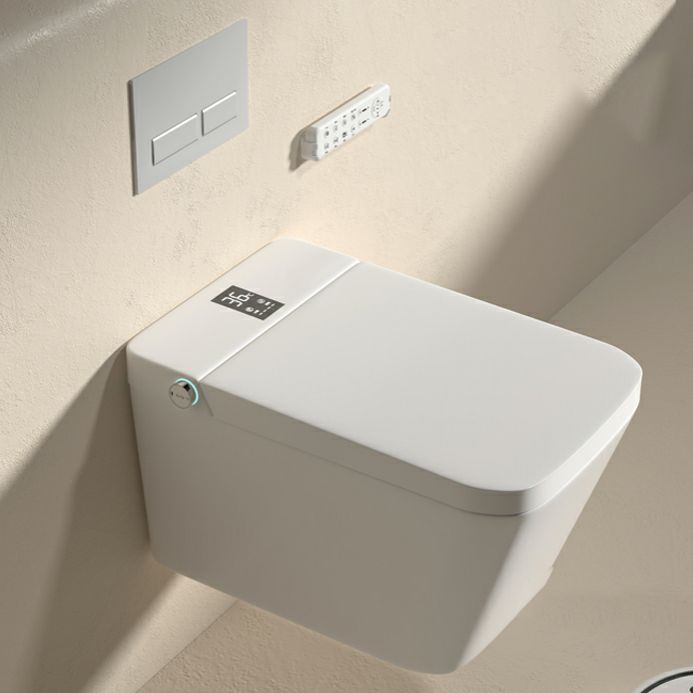 White Ceramic Wall Mounted Bidet Stain Resistant with Heated Seat Clearhalo 'Bathroom Remodel & Bathroom Fixtures' 'Bidets' 'Home Improvement' 'home_improvement' 'home_improvement_bidets' 'Toilets & Bidets' 1200x1200_e1da5450-31af-4098-a28f-43a9aa4f32ff