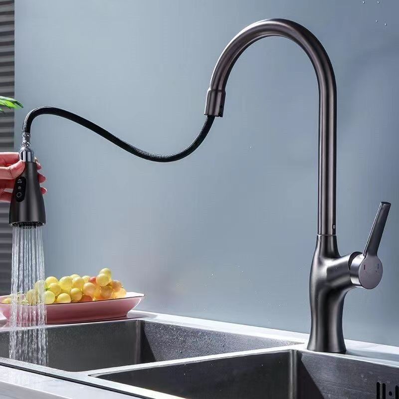 1-Handle Faucets Pull down Copper with Water Dispenser Standard Kitchen Faucets Clearhalo 'Home Improvement' 'home_improvement' 'home_improvement_kitchen_faucets' 'Kitchen Faucets' 'Kitchen Remodel & Kitchen Fixtures' 'Kitchen Sinks & Faucet Components' 'kitchen_faucets' 1200x1200_e1e5be30-a5c0-4230-ba60-4d6eaf558cb7