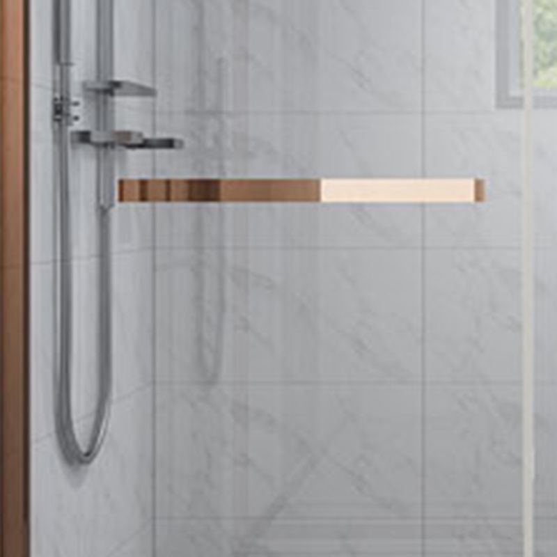Single Sliding Semi-Frameless Shower Doors Tempered Clear Shower Door Clearhalo 'Bathroom Remodel & Bathroom Fixtures' 'Home Improvement' 'home_improvement' 'home_improvement_shower_tub_doors' 'Shower and Tub Doors' 'shower_tub_doors' 'Showers & Bathtubs' 1200x1200_e1fe39f9-7c60-42a2-88f3-b24a8733592b