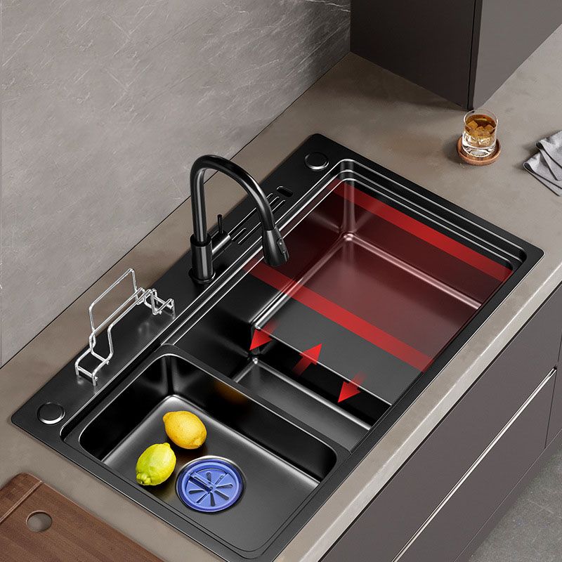 Contemporary Style Kitchen Sink Stainless Steel Kitchen Double Sink Clearhalo 'Home Improvement' 'home_improvement' 'home_improvement_kitchen_sinks' 'Kitchen Remodel & Kitchen Fixtures' 'Kitchen Sinks & Faucet Components' 'Kitchen Sinks' 'kitchen_sinks' 1200x1200_e1ffed23-c83b-474f-99d7-4b6b1fcfeab9