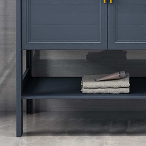 Metal Glam Bathroom Vanity Set Freestanding Single-Sink Bath Vanity Clearhalo 'Bathroom Remodel & Bathroom Fixtures' 'Bathroom Vanities' 'bathroom_vanities' 'Home Improvement' 'home_improvement' 'home_improvement_bathroom_vanities' 1200x1200_e2005848-63cc-4ecf-8aaa-da14bda358f7