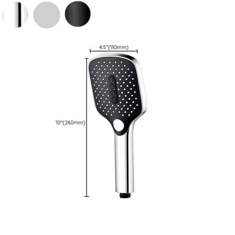 Contemporary Handheld Supercharged Shower Head Square Spray Head Clearhalo 'Bathroom Remodel & Bathroom Fixtures' 'Home Improvement' 'home_improvement' 'home_improvement_shower_heads' 'Shower Heads' 'shower_heads' 'Showers & Bathtubs Plumbing' 'Showers & Bathtubs' 1200x1200_e2035ec3-3b12-4d1e-94ed-5201e549203d
