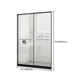 Black Frame Double Sliding Shower Bath Door Transparent Shower Door Clearhalo 'Bathroom Remodel & Bathroom Fixtures' 'Home Improvement' 'home_improvement' 'home_improvement_shower_tub_doors' 'Shower and Tub Doors' 'shower_tub_doors' 'Showers & Bathtubs' 1200x1200_e22825b0-0f6d-435a-9407-08615f189c5a