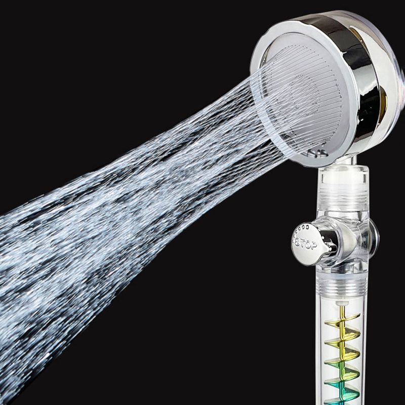 Modern Round Handheld Shower Head Rain Spray Head in Plastic Clearhalo 'Bathroom Remodel & Bathroom Fixtures' 'Home Improvement' 'home_improvement' 'home_improvement_shower_heads' 'Shower Heads' 'shower_heads' 'Showers & Bathtubs Plumbing' 'Showers & Bathtubs' 1200x1200_e22d6abf-c0ec-4086-8fa2-fe2c34e834ad