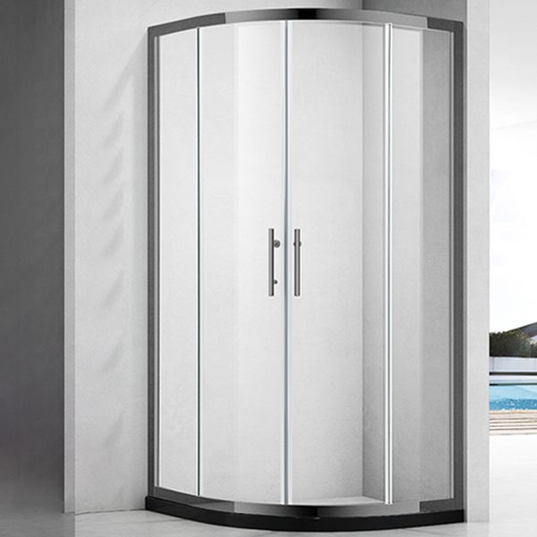 Semi Frameless Shower Door Tempered Double Sliding Shower Bath Door Clearhalo 'Bathroom Remodel & Bathroom Fixtures' 'Home Improvement' 'home_improvement' 'home_improvement_shower_tub_doors' 'Shower and Tub Doors' 'shower_tub_doors' 'Showers & Bathtubs' 1200x1200_e235a64b-d61f-473c-9b38-9dbeebb3a8b9