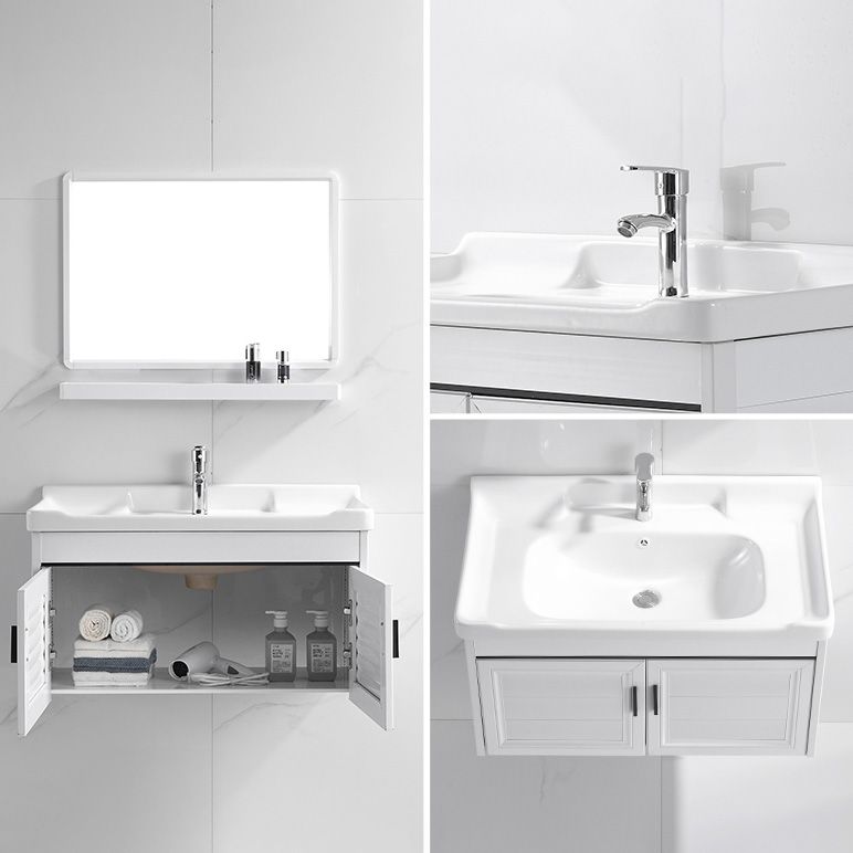 Wall Mount Modern White Bathroom Sink Vanity with Doors Sink Clearhalo 'Bathroom Remodel & Bathroom Fixtures' 'Bathroom Vanities' 'bathroom_vanities' 'Home Improvement' 'home_improvement' 'home_improvement_bathroom_vanities' 1200x1200_e2369dc0-8c3b-4aaa-b99e-c474ddaea53b
