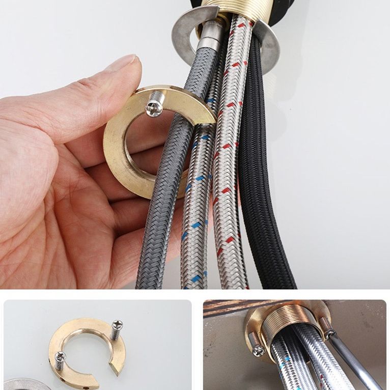 Modern Pull Down Kitchen Faucet Single Handle Faucet with Pull Out Sprayer Clearhalo 'Home Improvement' 'home_improvement' 'home_improvement_kitchen_faucets' 'Kitchen Faucets' 'Kitchen Remodel & Kitchen Fixtures' 'Kitchen Sinks & Faucet Components' 'kitchen_faucets' 1200x1200_e238e3b0-b3d1-496b-a776-f951ccfd6b84