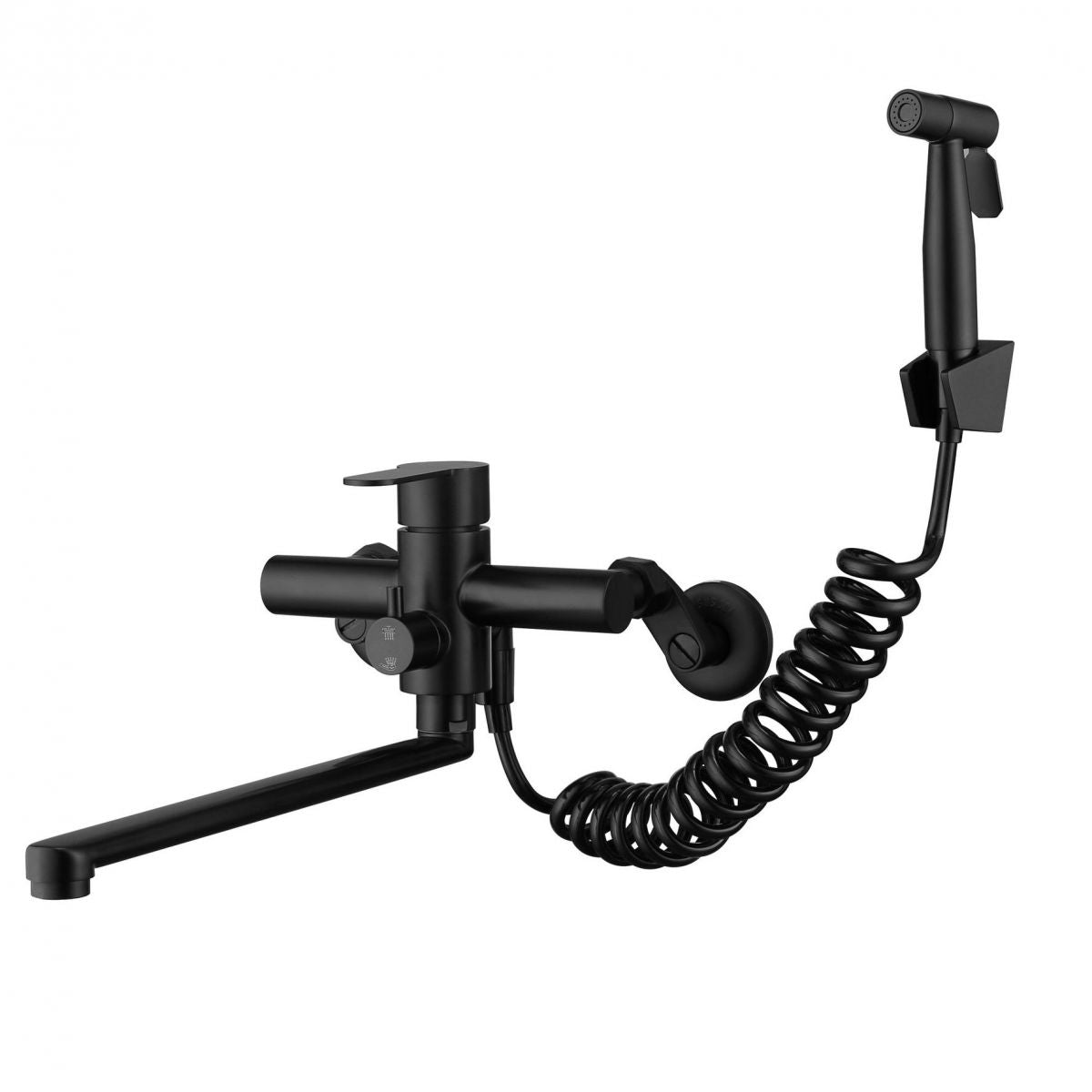 Low Profile Bridge-Style Kitchen Faucet 304 Stainless Steel Swivel Spout with Side Spray Clearhalo 'Home Improvement' 'home_improvement' 'home_improvement_kitchen_faucets' 'Kitchen Faucets' 'Kitchen Remodel & Kitchen Fixtures' 'Kitchen Sinks & Faucet Components' 'kitchen_faucets' 1200x1200_e23f5849-9a9f-47b0-9981-f021c10c13a8