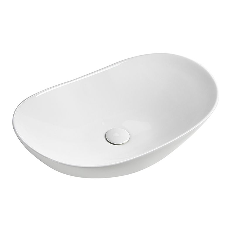 Modern Vessel Lavatory Sink Porcelain Oval with Faucet and Drain Assembly Vessel Sink Clearhalo 'Bathroom Remodel & Bathroom Fixtures' 'Bathroom Sinks & Faucet Components' 'Bathroom Sinks' 'bathroom_sink' 'Home Improvement' 'home_improvement' 'home_improvement_bathroom_sink' 1200x1200_e24271eb-bfc9-4100-8857-ea534bcc7340