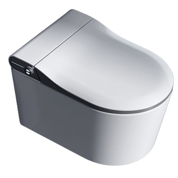 Elongated Contemporary Wall Hung Toilet Set with Wireless Remote Control Clearhalo 'Bathroom Remodel & Bathroom Fixtures' 'Bidets' 'Home Improvement' 'home_improvement' 'home_improvement_bidets' 'Toilets & Bidets' 1200x1200_e26951ae-1d63-41a0-b09f-ded5cb06e919