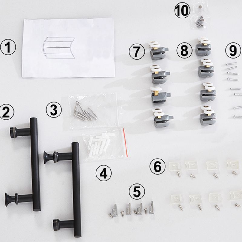 Corner Round Framed Shower Kit Double Sliding Double Sliding Shower Kit Clearhalo 'Bathroom Remodel & Bathroom Fixtures' 'Home Improvement' 'home_improvement' 'home_improvement_shower_stalls_enclosures' 'Shower Stalls & Enclosures' 'shower_stalls_enclosures' 'Showers & Bathtubs' 1200x1200_e26ac5d6-46ee-41d2-92f8-eb9cb783300f